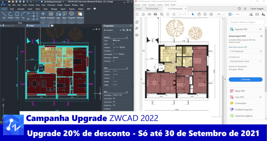 Software CAD compatível com o formato .DWG idêntico ao Autocad da AutodeskImagem