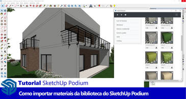 IBERCAD, LDA - SketchUp Podium - Como importar materiais da biblioteca do SketchUp Podium