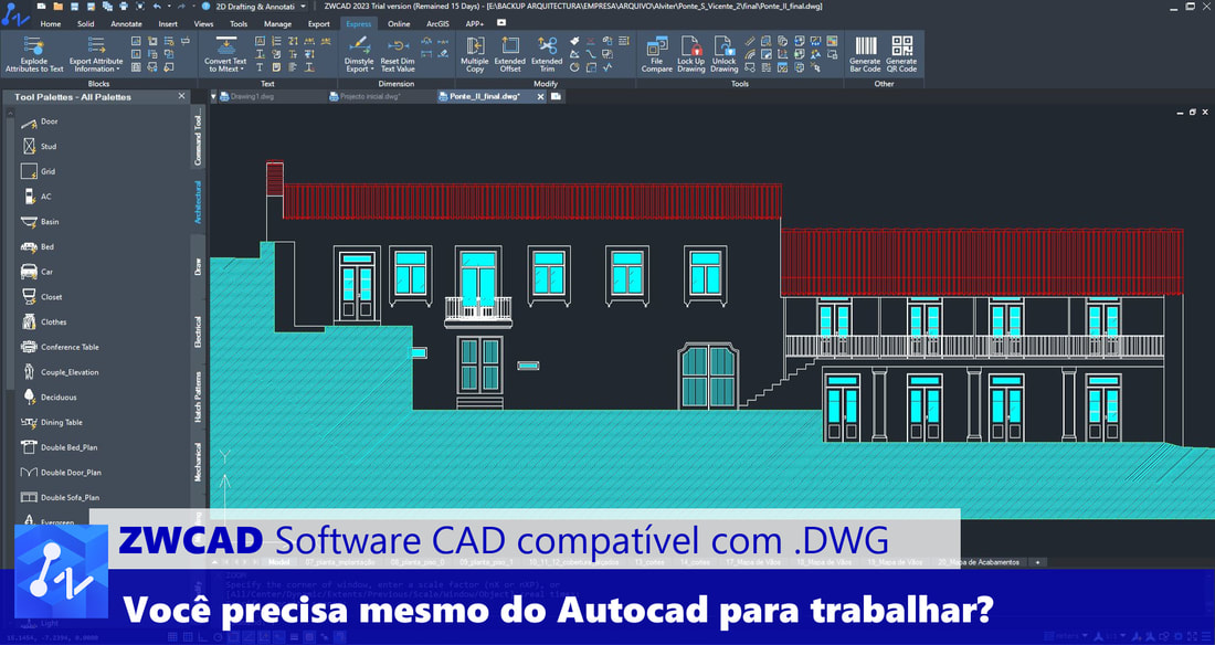  Software CAD compatível com o formato .DWG idêntico ao Autocad da Autodesk 